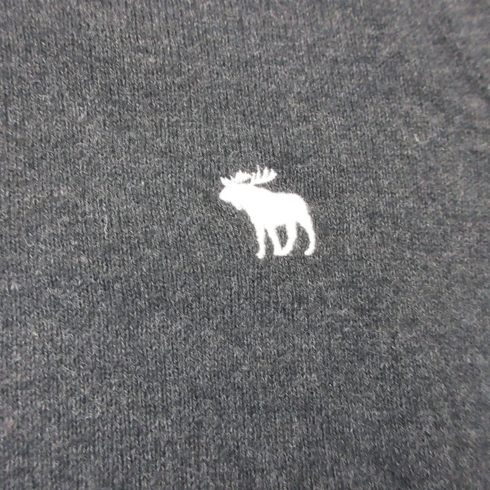 Abercrombie & Fitch Sweater Mens Small Gray Crewneck Cotton Cashmere Logo